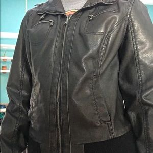 Delia’s Vintage Faux Leather Bomber Jacket